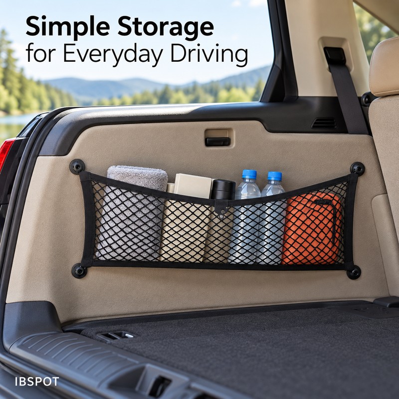 2-Pack Stretchable Car Trunk Cargo Nets for Vehicle Storage –