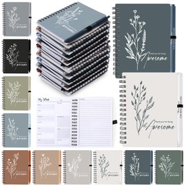10 Set Inspirational Spiral Undated Weekly Planners Notebooks Bulk with Pen Christmas Employee Appreciation Gift A6 Undated to Do List Notepad for Nurse Coworkers Team Staff