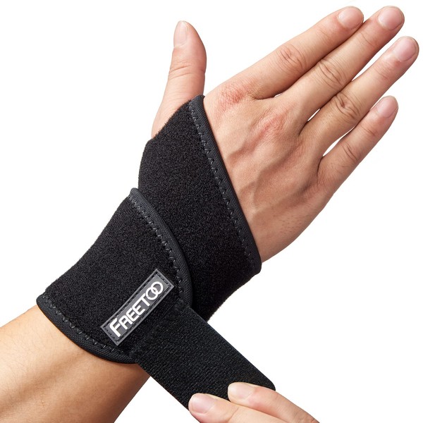 FREETOO Right Wrist Support for Men and Women, Tendonitis Wrist Support Suitable for Weight Training, Used to Relieve Carpal Tunnel Brace Pain Tendonitis