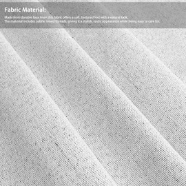 FLORECORD 100% Blackout Linen Curtains 52 Inch Wide x 90 Inch Long 2 Panels Set Thermal Insulated Textured Black Out Darkening Drapes for Bedroom Living Room Hook Belt/Back Tab/Rod Pocket