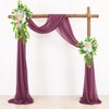 Wedding Arch Drapes Deep Pink Sheer Backdrop Curtains Rose Pink