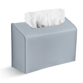 Lvkjafaz Leather Cover for Disposable Paper Hand Towel Box, Compatible with Kleenex Paper Hand Towel(1-Blue)