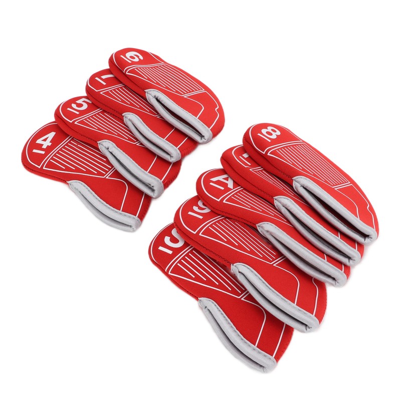 9pcs/set Golf Iron Head Covers Set Waterproof Golf Club Head