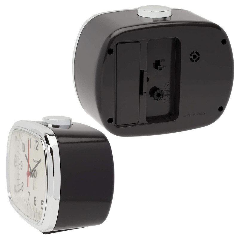CASIO(カシオ) Alarm Clock Tabletop Clock Dark Brown Tea Analog Snooze