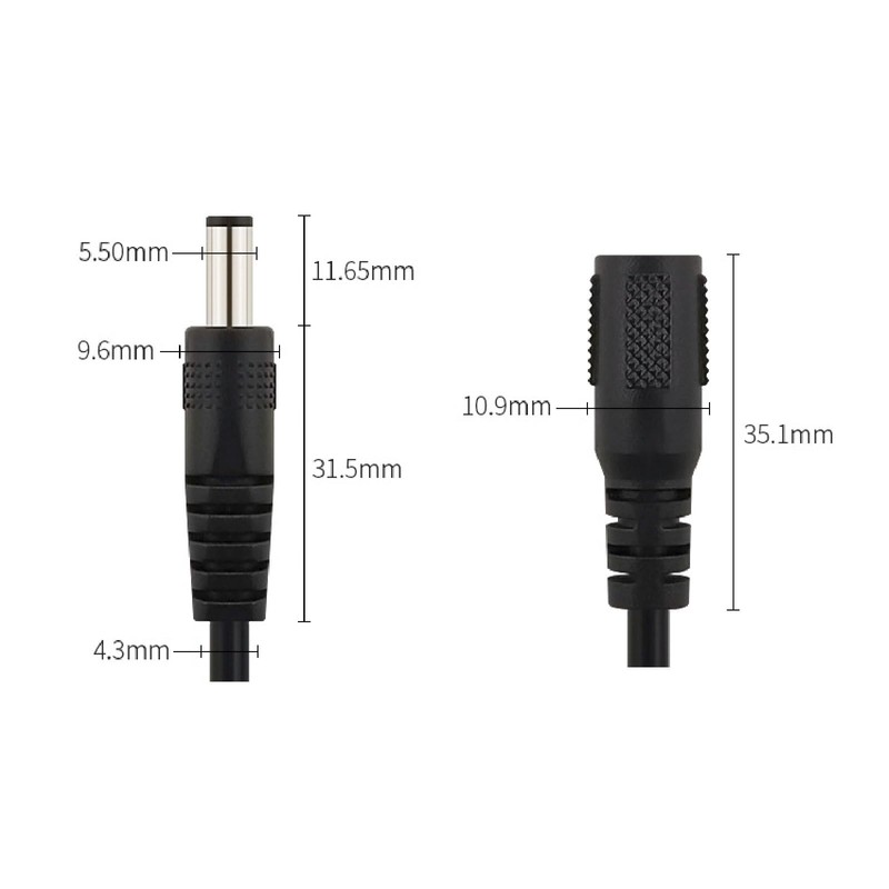 Extension Power Cable for Starlink mini, 10Ft Female to Male