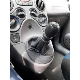 lartepelle Gear Stick Gaiter Genuine Leather Anthracite Compatible with Fiat Panda 169