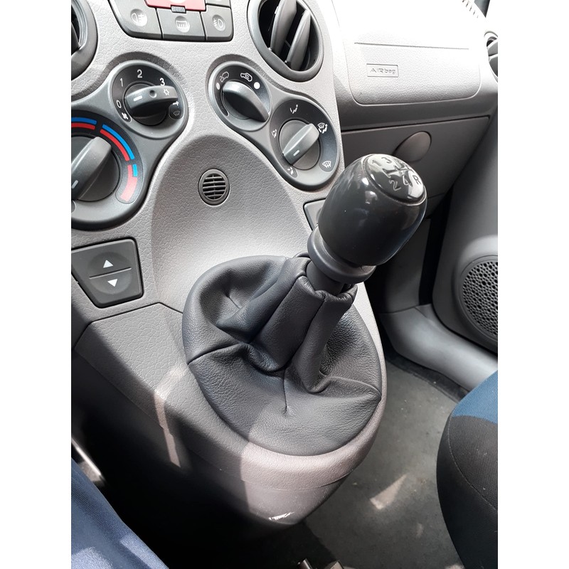 lartepelle Gear Stick Gaiter Genuine Leather Anthracite Compatible with Fiat