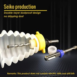 Drill Dust Cover, Dust Catcher for Drilling Dust, Scalable Rubber Dustproof Housing, Electric Hammer Drill Dust Cover for Ceiling and Wall Drilling