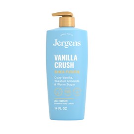 Jergens Vanilla Crush Shea Fusion, Loción Corporal Perfumada Para la Piel Seca, Loción Corporal Humectante con Manteca de Karité y Vitamina E, 414 ml