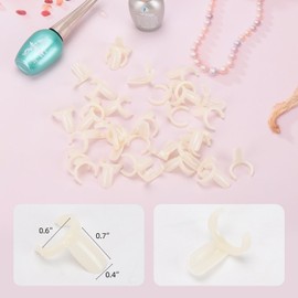 600 Pcs Nail Polish Swatch Natural nail color Display rings, Nail Sample Sticks for Nail Art Polish Practice
