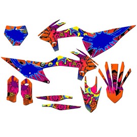 2019-2022 SX Zany Orange Senge Graphics Complete Kit Compatible with KTM