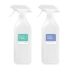 CLICK CLEAN Plastic Spray Bottles, 10 Free Labels Included, Pack