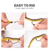 40pcs Weedless Flipping Worm Hooks with Screw Lock & Silicone