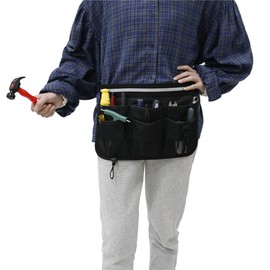 Gardening Tool Waist Bag Belt for Women Men Heavy Duty Oxford Home Garden Work Apron with Adjustable Belt Quick-Release Buckle Mesh Bag Waist Apron Tool Organizer Hanging Pouch with 7 Pockets