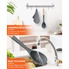 Large Silicone Cooking Spoons, Nonstick Solid Wooden Handle Spoon, Heat