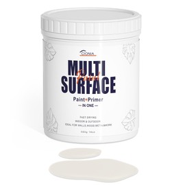 CIONIA All-in-One Paint, 16 Oz - Furniture and Cabinet Paint for Interior/Exterior - No Sanding, Quick Drying - Water Based Multi Surface Paint for Wood, Walls, Metal, and More - Ivory White