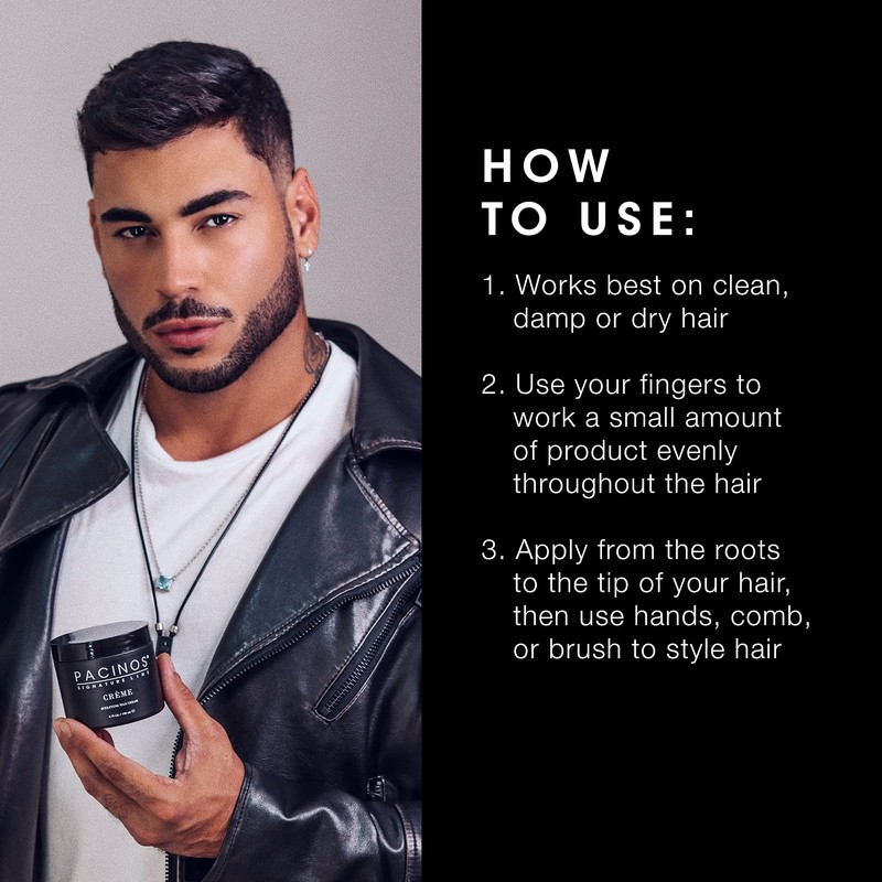 Pacinos Crème - Sculpting Wax Cream, Medium Hold with Medium