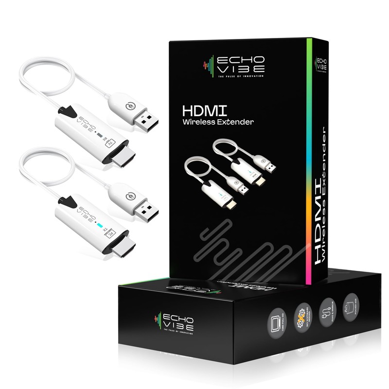 ECHO VIBE Wireless HDMI Transmitter and Receiver 30m Range –