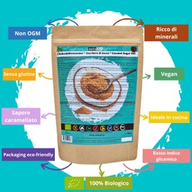 Dalia - Zucchero di Cocco BIO - 500 g | 100% Naturale e Non Raffinato | Alternativa Salutare allo Zucchero | Dolce e Aromatico | Ideale per Dolci, Bevande e Ricette | Senza Glutine