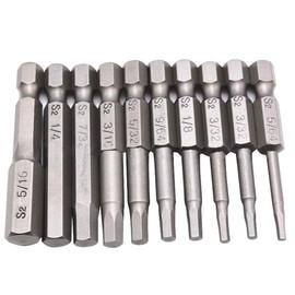 Eagles 10 x 50 mm Hex Head Allen Key Screwdriver Bits with 1/4 Inch Quick Release Handle for Drill and Hex Socket