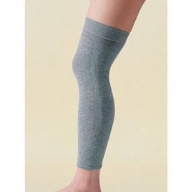 紀州備長炭 メッシュロングサポーター 2枚組 グレー