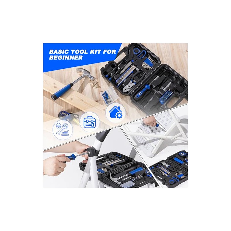 Prostormer 93-Piece Tool Kit, Basic Household Repair Tool Set with