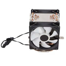 CPU Cooler for LGA 775/1155/1156/1366/2011,for Core I3,for Core I5,for Core I7,for AM2/AM2+,for AM3, 3pin 20dB 38 CFM RGB 90mm CPU Cooling Fan, Plug and Play (Dual Fans)