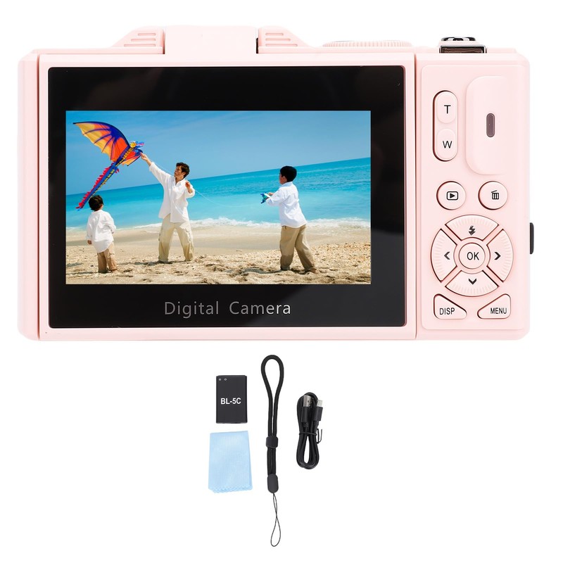 5K Digital Camera, WiFi 75MP Vlogging Camera, Compact Portable Autofocus