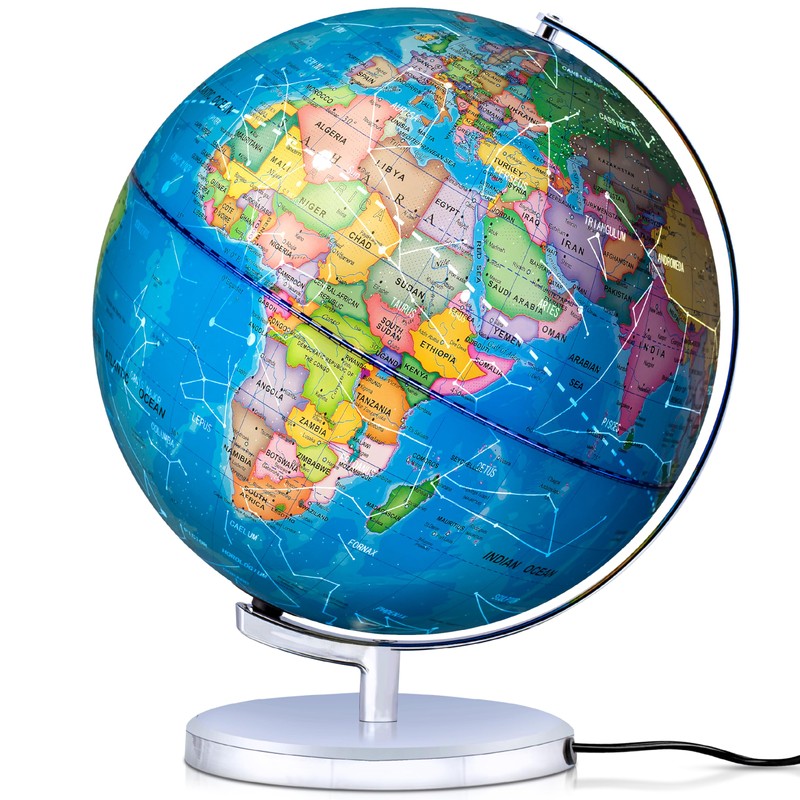 SMART WALLABY 9" Illuminated Educational Kids World Globe + STEM