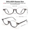 Dollger Oval Blue Light Glasses for Women Men Fashion Retro