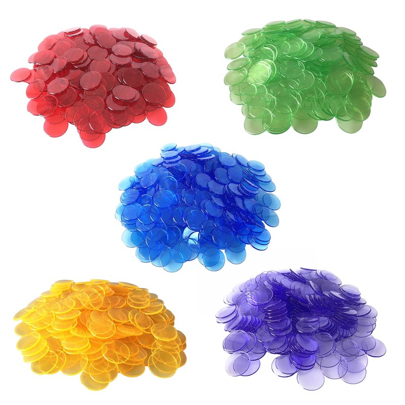 YH Poker 1000 Bingo Chips Markers Tokens - Plastic Discs