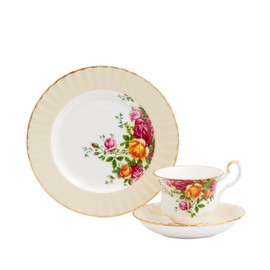 Royal Albert Old Country Roses 3-Piece Set (Teacup, Saucer & Plate)