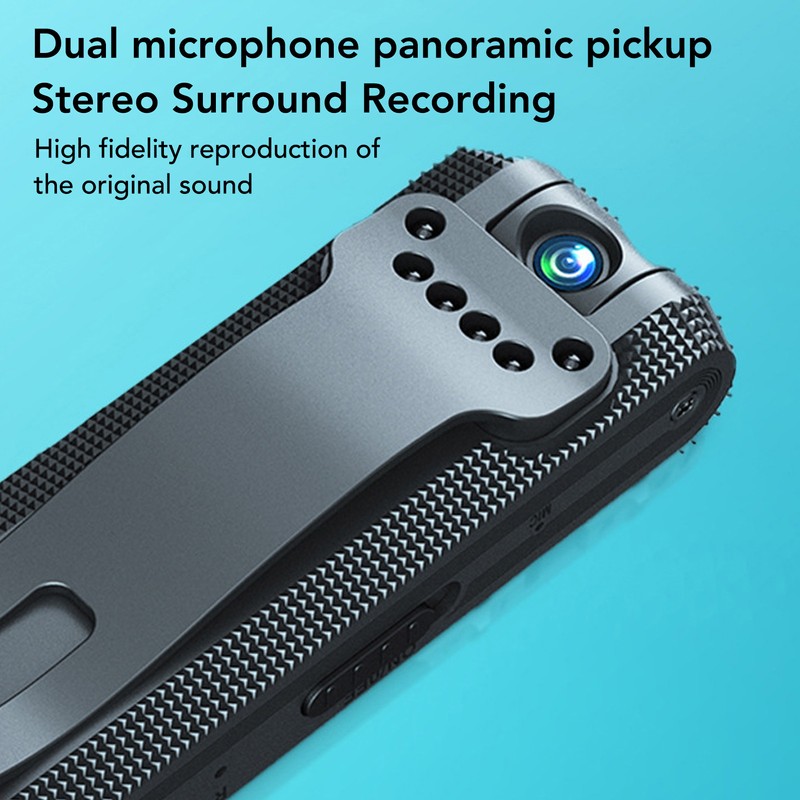 Voice Recorder Multifunction HD 1080P Clear Sound 180 Degree Rotating