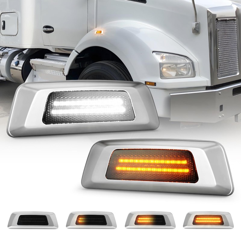 litzland Sequential Amber LED Turn Signal Lights Side Marker Lights