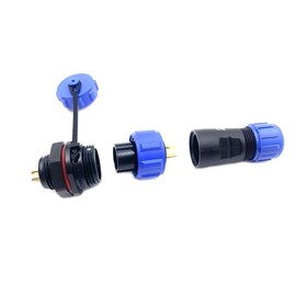 Connector Aviation Plug SP13 2 Pin IP68 Male Plug and Female Socket Cable Connector 2 Pin Mounting on Rear Nut Aviation Plug for Industry 250V 13A