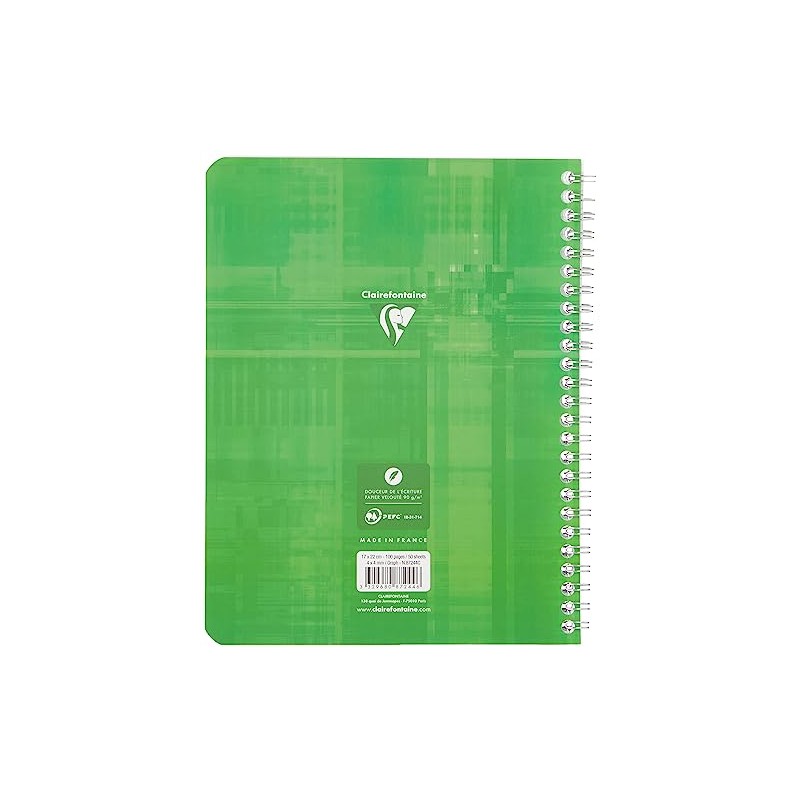 Clairefontaine - Ref 87244C - Wirebound Notebook (50 Sheets) -