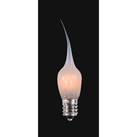 B&P Lamp® 3 Watt 130V Candelabra Base Flame Tip Silicone Bulb, 1 1/2" Height