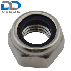 D2D Pack of 10 Self-Locking Nuts Low Form Size: M6 - DIN 985 / ISO 10511 - Stainless Steel A2 V2A | Locking Nuts