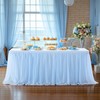 Wish Care 1 Pack Blue Table Cloth for Rectangle Tables,