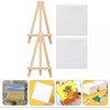 None 2 Sets Canvas Mini Easel Stand Decorative Child Student