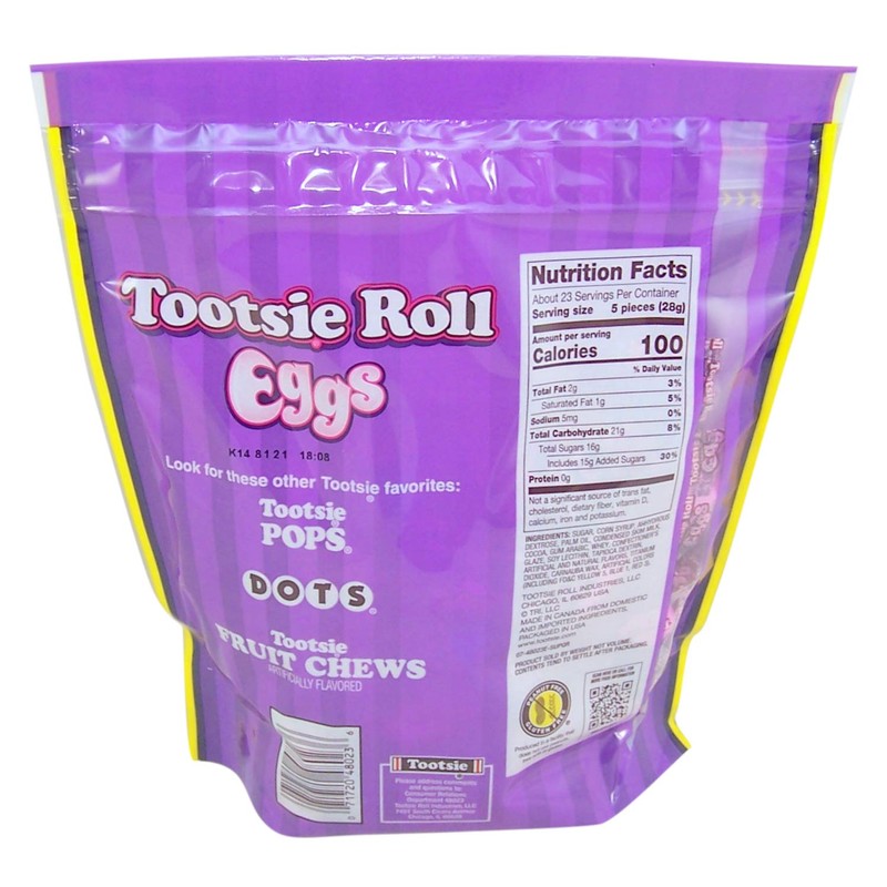 Tootsie Roll Eggs Candy Coated Egg Shaped Individually Wrapped Easter