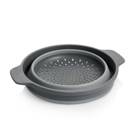 Tescoma Grandchef 24 cm Plastic Folding Dish Drainer - Light Grey