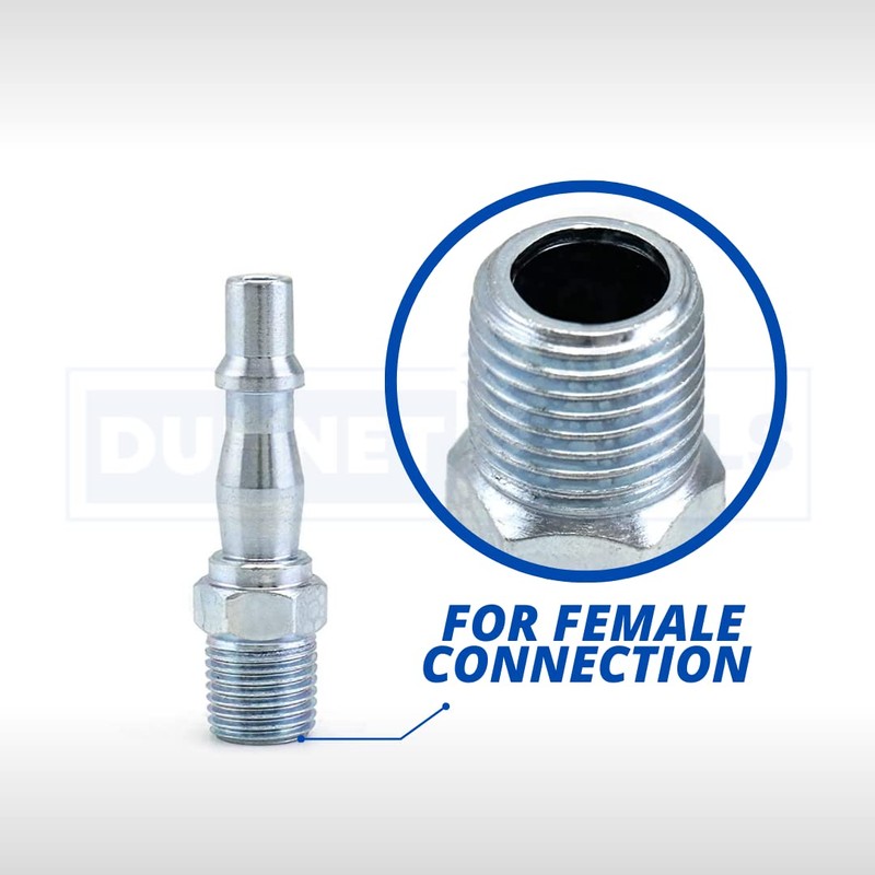 Dunnet Tools 1/4 Inch Air Line Fitting Coupling 1/4 Bsp