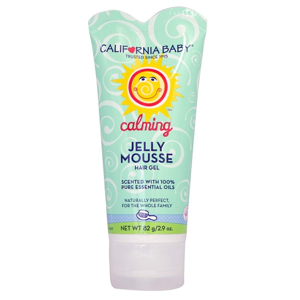 California Baby Calming Jelly Mousse Hair Gel - Styling Hair Gel for Infants and Toddlers, Calming French Lavender Pure Essential Oils and Clary Sage, Medium Hold, 2.9oz