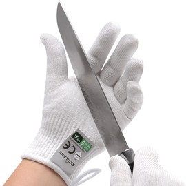 Premium Cut Resistant Gloves | 100% Food Grade Level 5 Protection Ambidextrous Machine Washable Comfort & Dexterity Lightweight 2 Pairs | 4 Gloves | Small