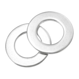 sourcing map 2Pcs M30 304 Stainless Steel Flat Washers Plain Washer 30mm ID 56mm OD 4mm Thick Flat Spacers for Screws Bolts Garden Faucet Plumbing Repair, Silver