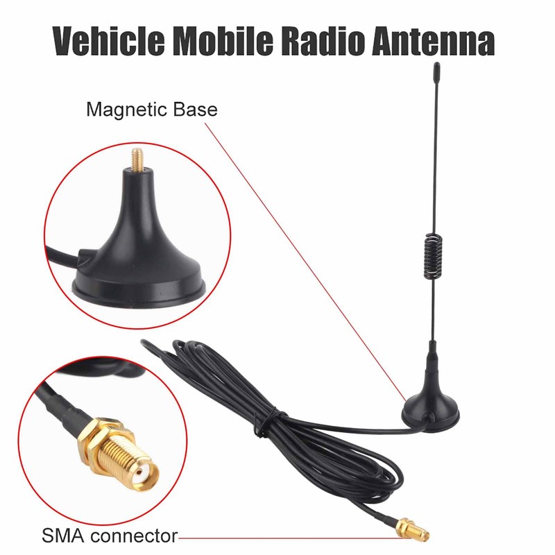 433MHz High Gain Vehicle Mobile Radio Antenna with SMA Connector,