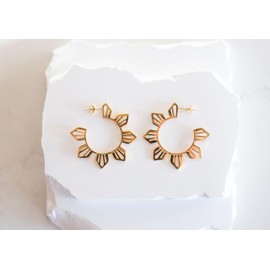 Philippine Sun Araw Statement Hoop Earrings | Pinoy Pride Jewelry