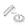 hengkaixuan 16G G23 Titanium Flatback Labret Studs, Internal Thread Lip