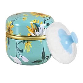Borla Y Contenedor Para Polvos Corporales, Contenedor Porttil De 8,5 Cm Con Borla Suave, Estuche Para Polvos Sueltos, Frasco Con Tapa Para Bebs,...   